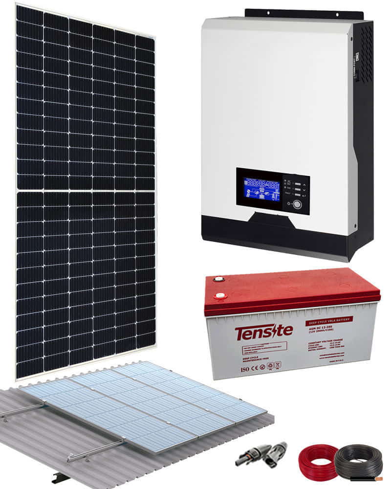 Kit Solar 1000w Paneles 3x160 Batería 160a Para Casas 16x